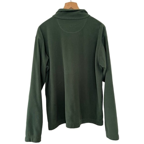 Cabela's Mens Sz L Green Fleece 1/4 Zip Pullover  Sweatshirt - Picture 3 of 7